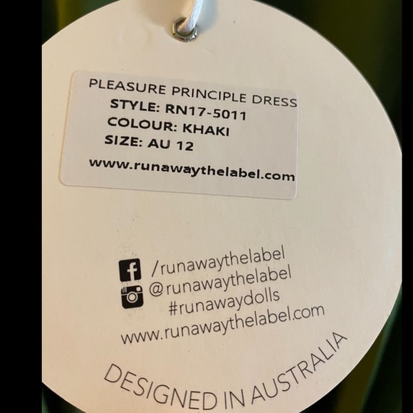 High/low olive green dress. - Picture 3 of 4